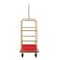 Global Industrial Gold Stainless Steel Bellman Cart Straight Uprights 6 Rubber Casters, 41-1/4L x 24W x 73H 985116GD - alternate 4